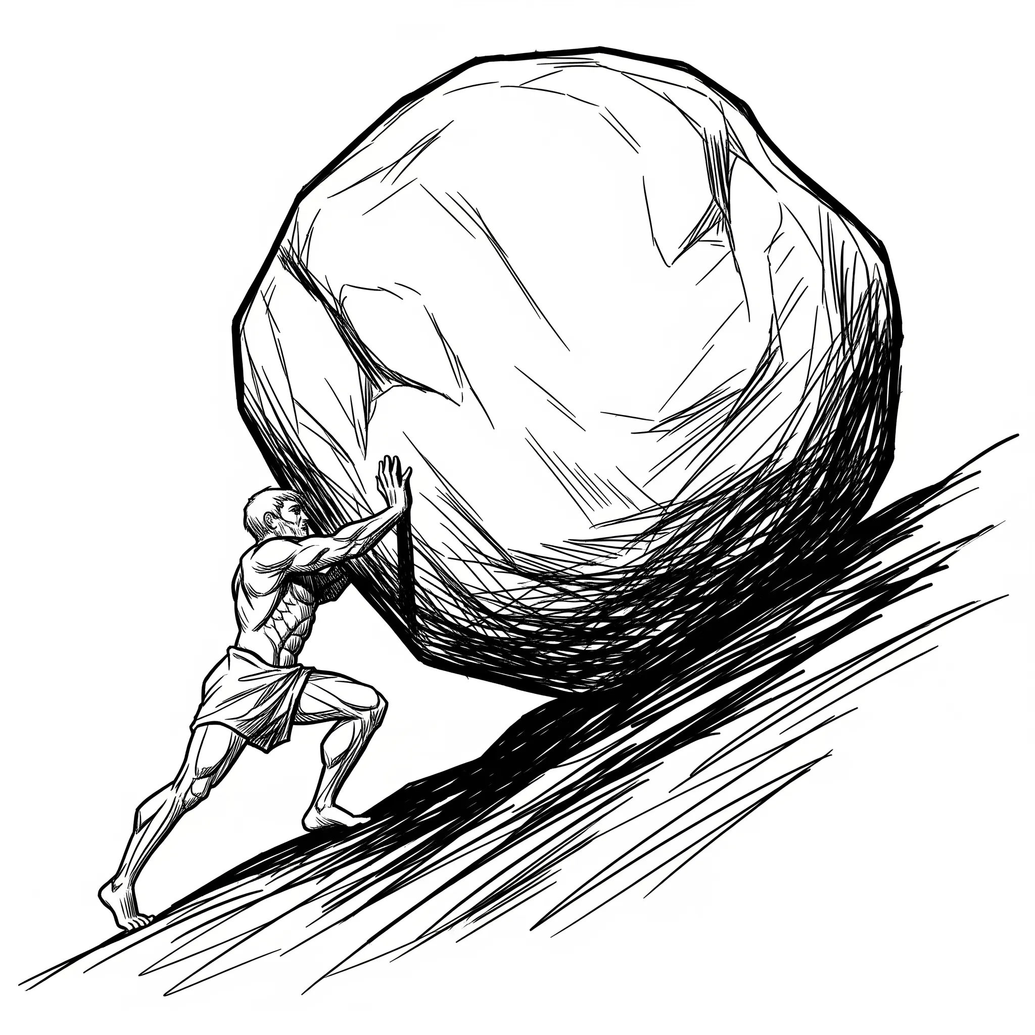西西弗斯推巨石